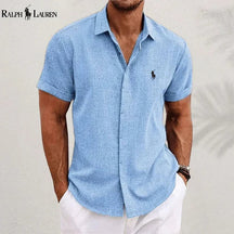 Camisa Manga Curta de Linho 100% - R&L