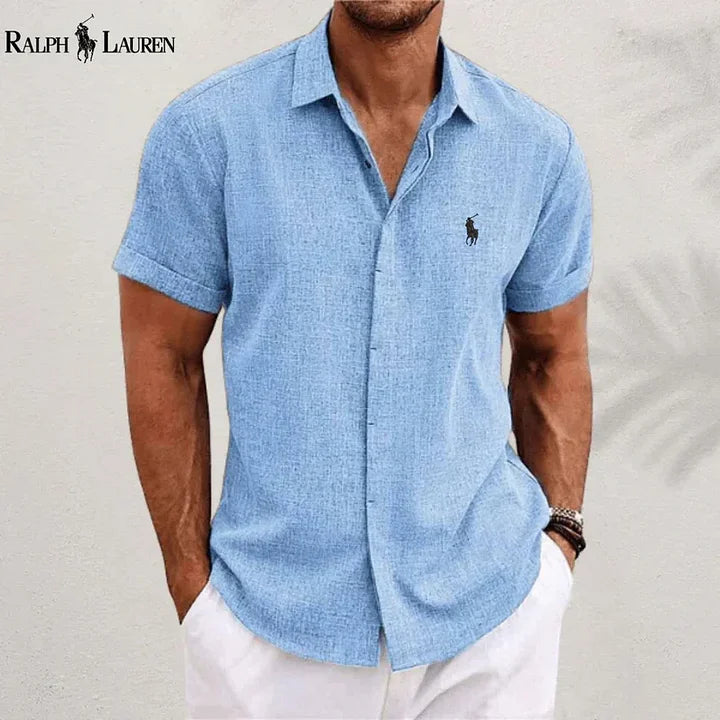 Camisa Manga Curta de Linho 100% - R&L