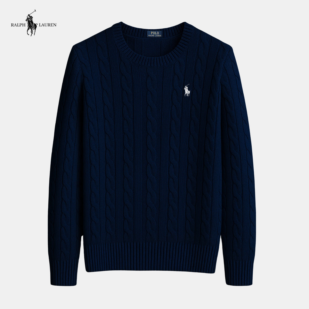Suéter de malha de algodão trançado - Ralph Lauren - Original