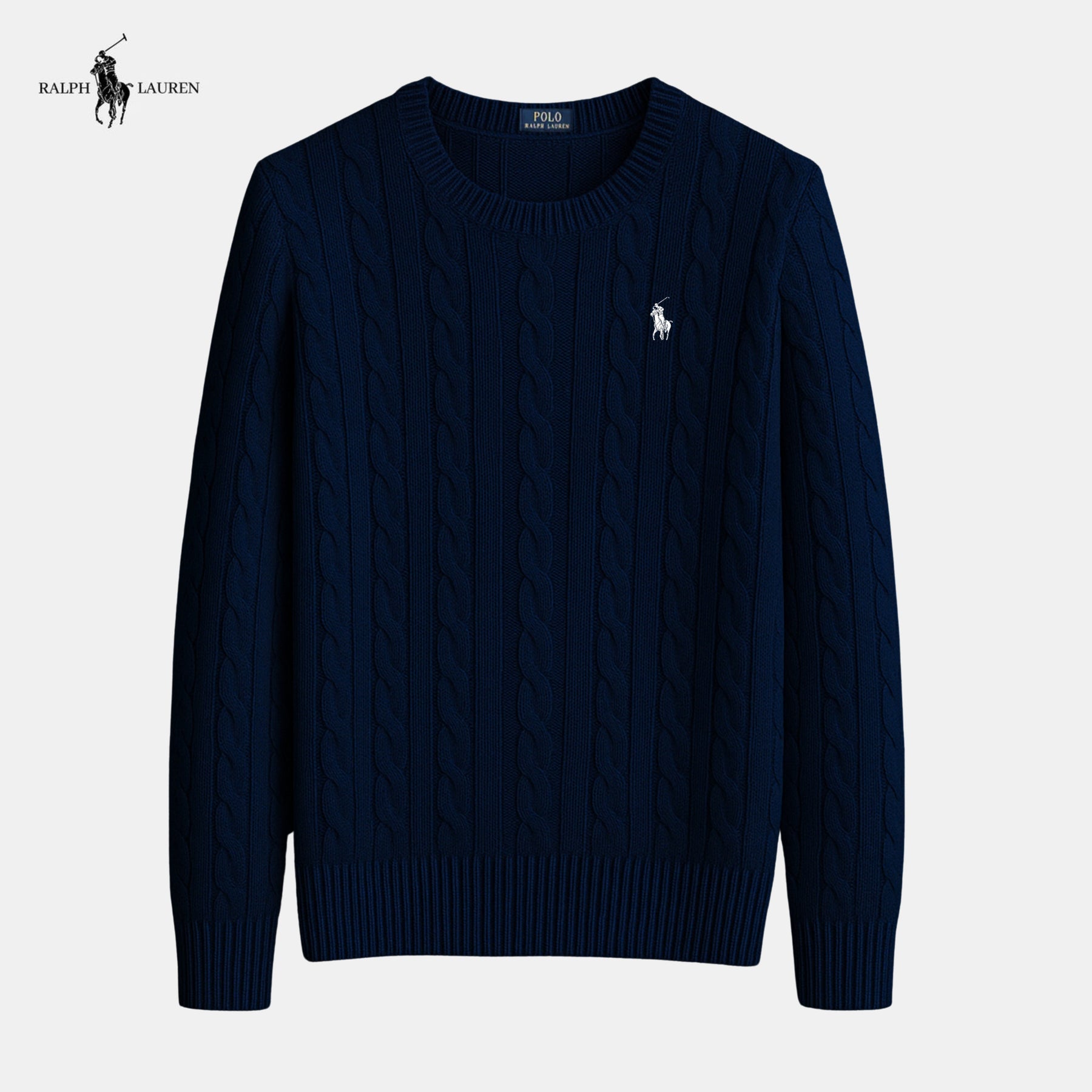 Suéter de malha de algodão trançado - Ralph Lauren - Original