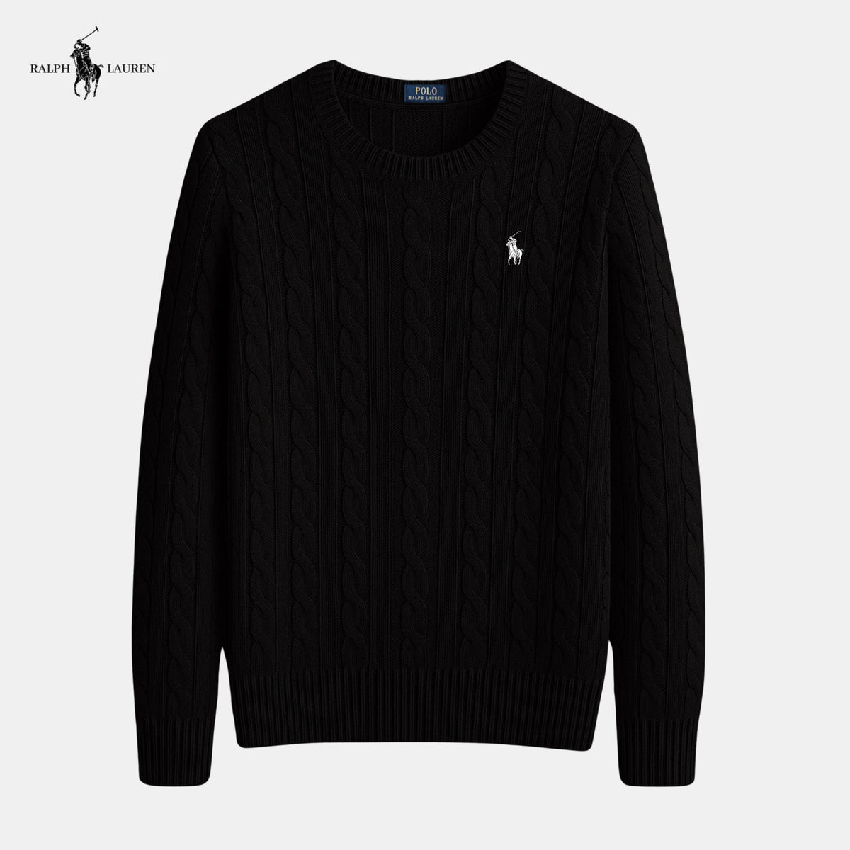 Suéter de malha de algodão trançado - Ralph Lauren - Original