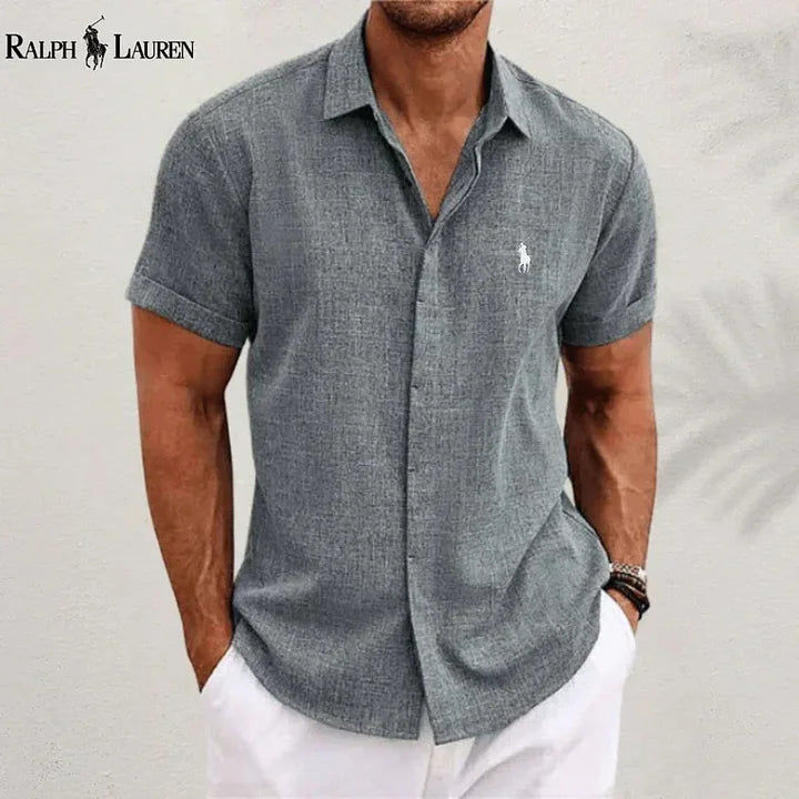 Camisa Manga Curta de Linho 100% - R&L