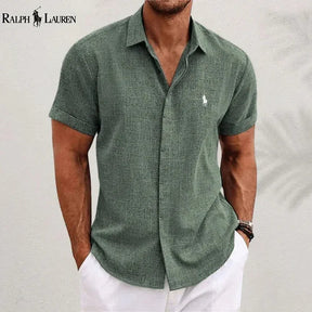 Camisa Manga Curta de Linho 100% - R&L